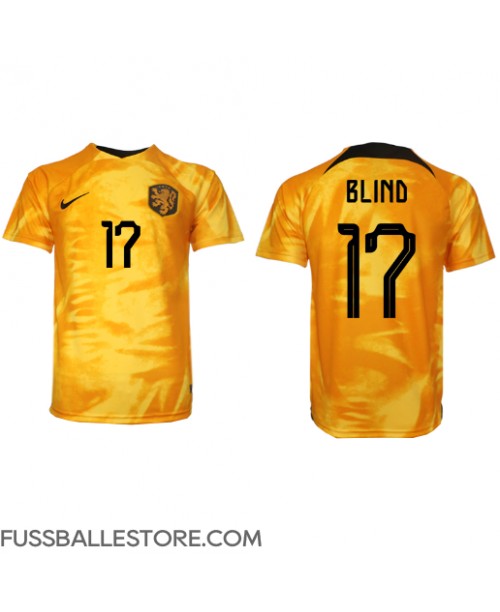 Günstige Niederlande Daley Blind #17 Heimtrikot WM 2022 Kurzarm
